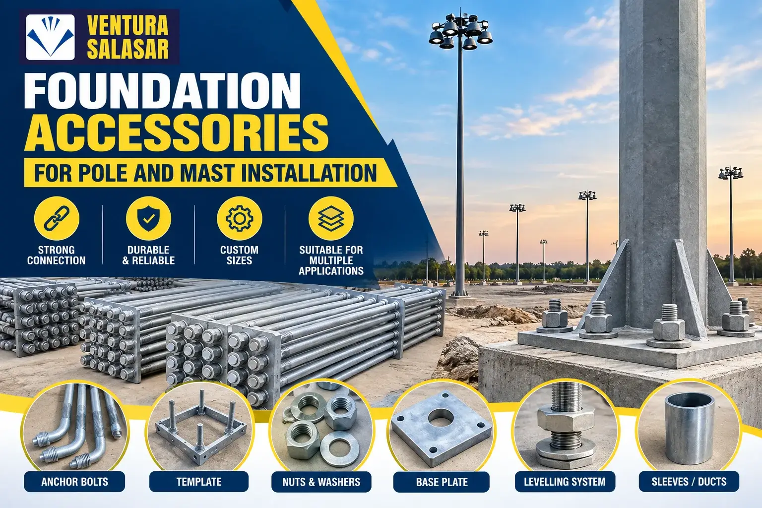 Foundation Accessories for Pole and Mast Installation