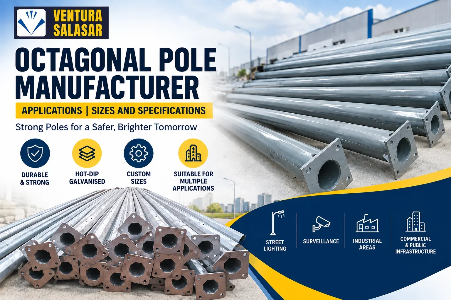 Octagonal Pole Manufacturer Applications Sizes and Specifications